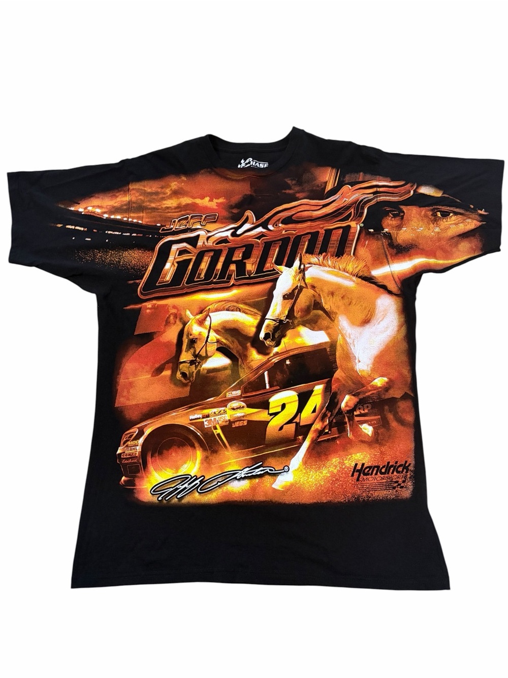 Chase Authentics Jeff Gordon AOP Double Sided Racing Shirt Men’s XL Horsepower